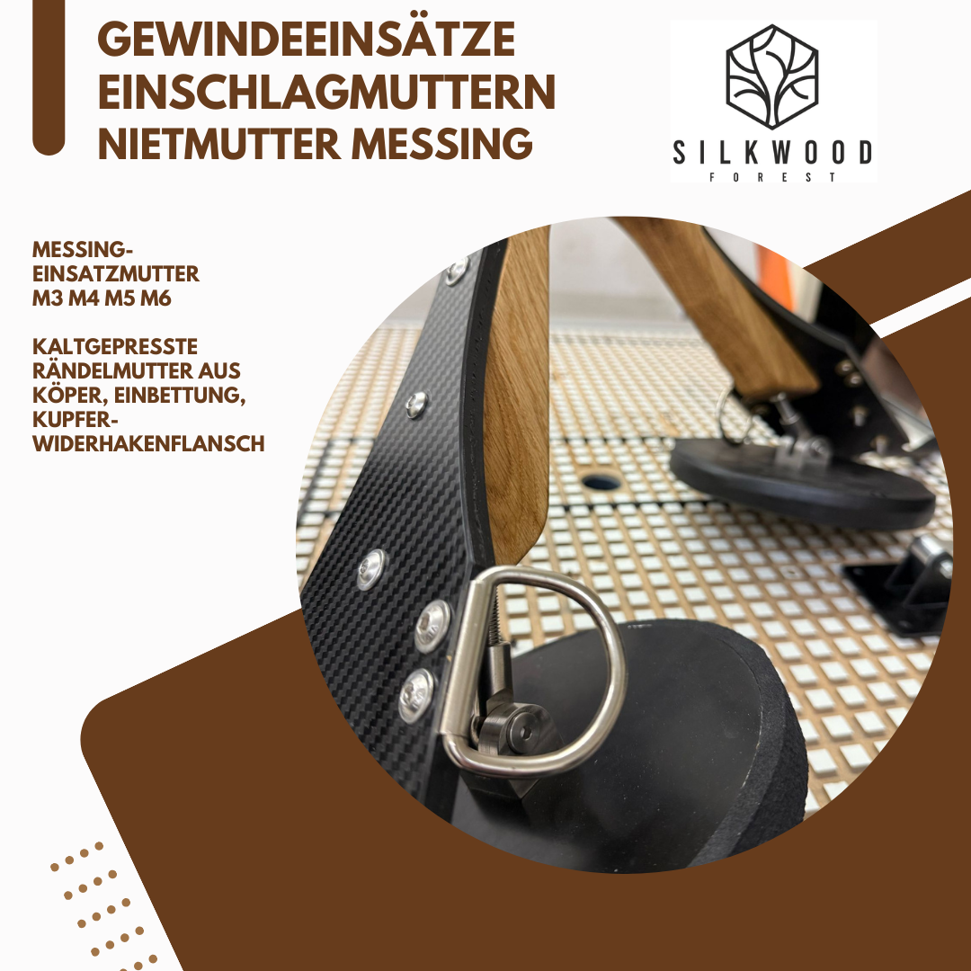 Gewindeeinsatz Einschlagmuttern Nietmutter Messing M3/M4/M5/M6 Modelbau